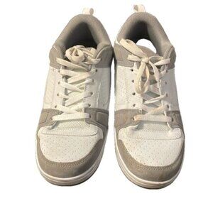 Dunk Inspired Sneakers White Gray Lace Up Men's Size 9